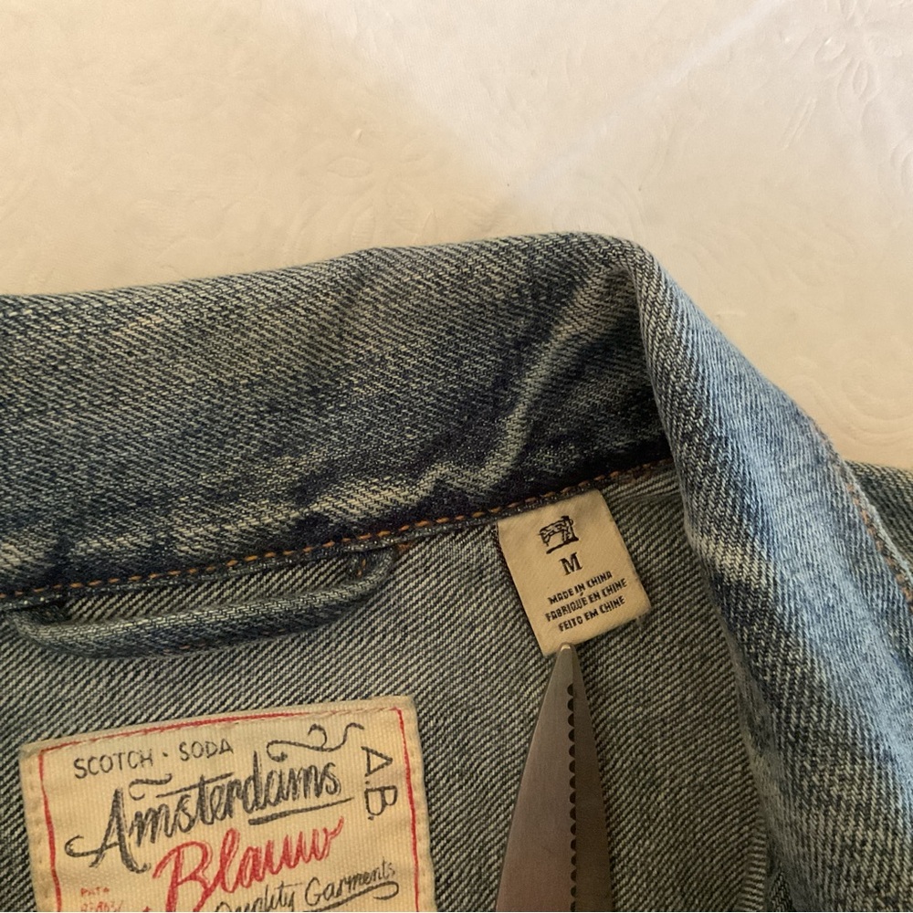 Scotch & Soda Amsterdam Blauw Men’s Denim Distressed Vest. Size M - Picture 5 of 6